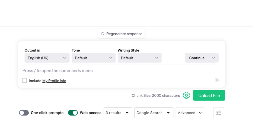 enable web access in chatgpt